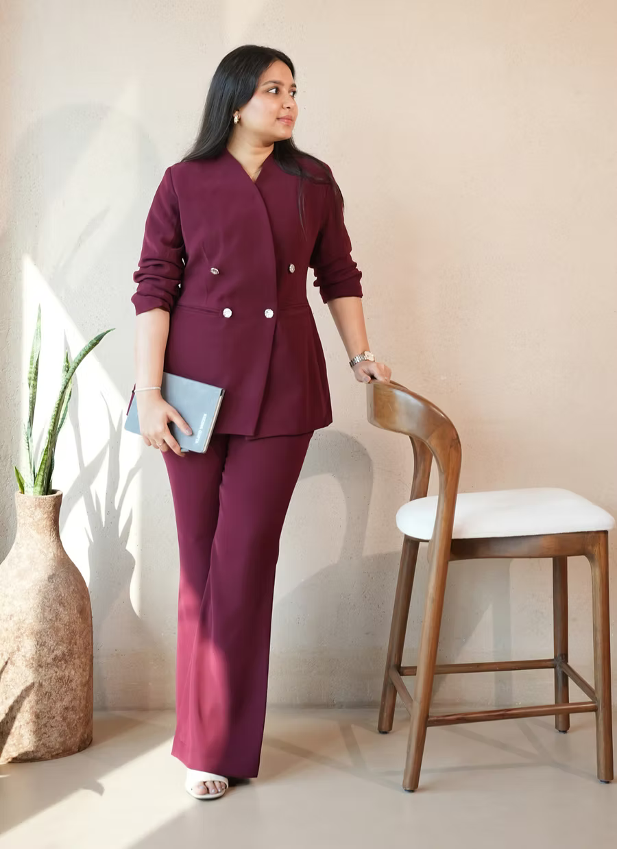 Bordeaux suit bottom