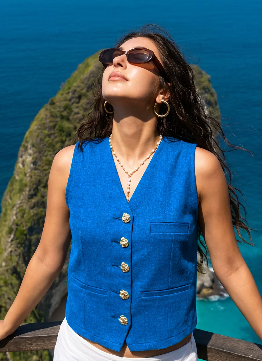 Bleu Cerulean Vest